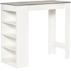 Image de Table de bistrot Homcom avec étagère à 4 niveaux 115X50X102.7 cm Blanc