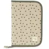 Image de Protège Carnet De Santé Coeurs Poppy Mousse Vert, Écru