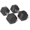 Image de Haltère hexagonale O'live Fitness Noir 15 kg PL15712