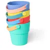 Image de Seaux Empilables En Silicone Vert