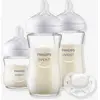 Image de Coffret 3 biberons verre + sucette Philips AVENT Natural Response transparent