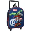 Image de Sac À Dos Maternelle Avec Roulettes Avengers Marvel 32 Cm - Trolley Enfant Bleu Marine