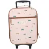Image de Valise À Roulettes Enfant Voitures Beige Beige, Bleu, Marron
