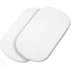 Image de 2 Draps En Coton Bio Pour Nacelle Bébé Maxi-cosi Blanc