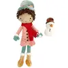Image de Poupée Souple Jake Et Son Bonhomme De Neige (35 Cm) Rouge, Vert, Blanc