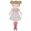Image de Poupée Peluche Enfant Douce Avec Chignons Et Détails Cousus Rose, Bleu, Blanc