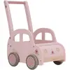 Image de Chariot De Marche Voiture En Bois Rose Rose