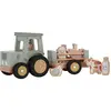 Image de Tracteur Avec Remorque En Bois Little Farm Multicolore