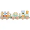 Image de Train À Blocs En Bois Safari Friends Vert, Multicolore, Bois