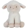 Image de Peluche Bébé Toute Douce En Forme D'animal   Compagnon Câlin Lavable En Machine Dès La Naissance Blanc, Marron