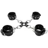 Image de Menottes Poignets & Chevilles Cuir Noires