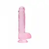 Image de Gode avec Testicules Crystal Clear 15,2 cm