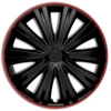Image de AutoStyle PP 5043BR Enjoliveurs 13Pouces, noir/rouge