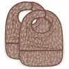 Image de Lot De 2 Bavoirs Imperméables Marron Chataigne