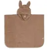 Image de Poncho De Bain Éponge En Coton Marron Clair