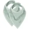Image de Lots De 2 Bavoirs Bandana En Coton Vert Clair