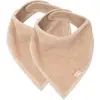 Image de Lots De 2 Bavoirs Bandana En Coton Biscuit