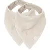Image de Lots De 2 Bavoirs Bandana En Coton Nougat