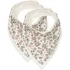 Image de Lots De 2 Bavoirs Bandana En Coton Multicolore Fleuri