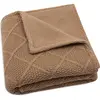 Image de Couverture En Tricot Check Knit Oatmeal (75 X 100 Cm) Marron Foncé