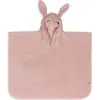 Image de Poncho De Bain Éponge En Coton Rose