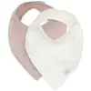 Image de Lot De 2 Bavoirs Bandana Rose, Blanc