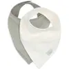 Image de Lot De 2 Bavoirs Bandana Vert D'eau, Blanc