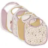 Image de Lot De 5 Bavoirs Imperméables Flower Fairies Rose, Jaune, Violet