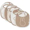 Image de Lot De 5 Bavoirs Imperméables Miffy Heads Marron, Blanc