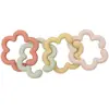 Image de Anneaux De Dentition En Silicone Flowers Rose, Jaune, Vert D'eau
