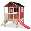 Image de Maisonnette En Bois Sur Pilotis Avec Toboggan Et Échelle Rouge