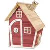 Image de Maisonnette En Bois De Jardin Compacte Pour Enfant Dès 3 Ans Rouge