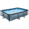 Image de Piscine Tubulaire Rectangulaire 300x200x65cm Avec Pompe Filtrante Gris