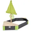 Image de Bac À Sable En Forme De Bateau En Bois Pour Jardin Enfant Gris