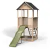 Image de Maisonnette En Bois Sur Pilotis Avec Toboggan Et Bac À Sable Naturel