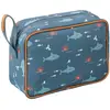 Image de Trousse De Toilette Style Scandinave Bleu, Orange, Blanc