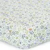 Image de Drap Housse Lit Bébé Forest Treasures (60 X 120 Cm) Bleu