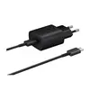 Image de Chargeur Secteur Usb-c Samsung 25w + Câble Usb-c / Usb-c Noir