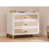 Image de Commode 3 Tiroirs Cannage Rotin Nami Blanc