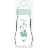 Image de Biberon verre 260 ml Feel Good débit 2 bleu