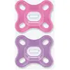 Image de Lot de 2 sucettes nouveau-né en silicone Comfort rose + violet