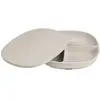 Image de Assiette À Ventouse Et Couvercle Latte Beige