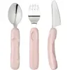 Image de Set De 3 Couverts Ergonomiques En Inox Pour Enfant Rose