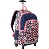 Image de Sac À Dos Trolley Scolaire Fille Rip Curl Ozone Avec 2 Compartiments Et Imprimé Floral 49 Cm Bleu Marine