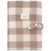 Image de Protège Carnet De Santé Knot Vichy Caramel Ecru, Marron