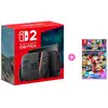 Image de Pack Switch 2 & Mario Kart 8 Deluxe - Console de jeu portable (7,9 ) 256Go, Noir - Bon état en occasion ou reconditionné