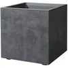 Image de DEROMA Pot de fleurs Cube Millennium R - 39 x H39,1 cm - Anthracite - A réserve d'eau