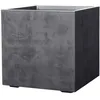 Image de DEROMA Pot de fleurs Cube Millennium R - 49 x H49,5 cm - Anthracite - A réserve d'eau - Roulettes