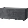 Image de DEROMA Jardiniere Muret Millennium R - 59x25 x H25 cm - Anthracite - A réserve d'eau