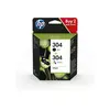 Image de HP 304 Pack de 2 Cartouches d'Encre Noire et Trois Couleurs Authentiques (3JB05AE)